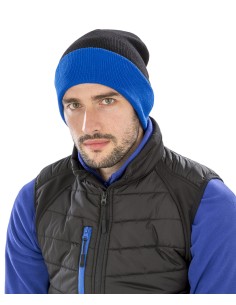 R-RC930X-Recycled Black Compass Beanie 2